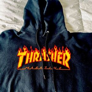 🛹 Thrasher Magazine Hoodie Fleece Black